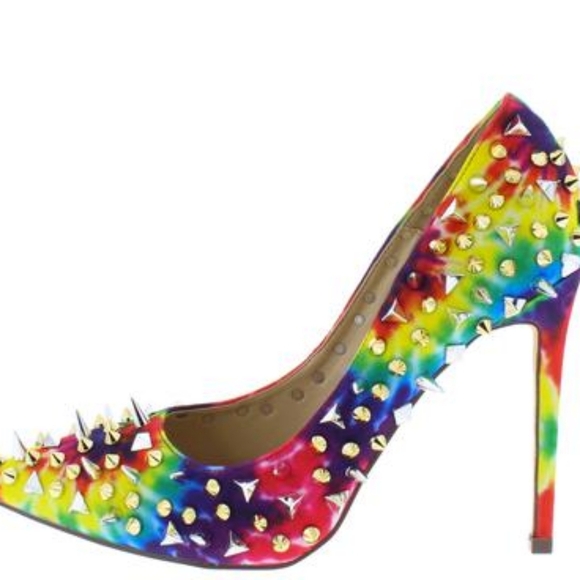 Liliana Rainbow Pumps Shayla Stilettoes SIZE 7 SIZE 8 High Heels New - Picture 2 of 4